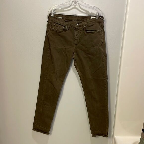 Rag and Bone woman’s olive green denim jeans - Picture 1 of 15